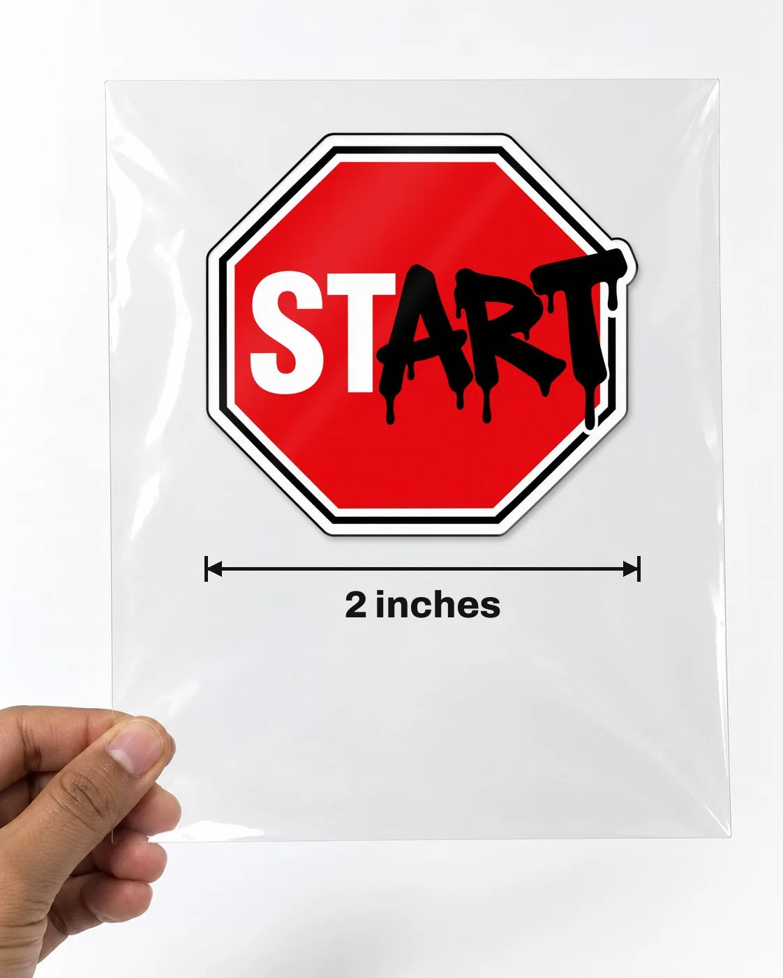 STOP to START car patch on a car