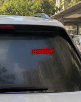 Wasted car patch on a car
