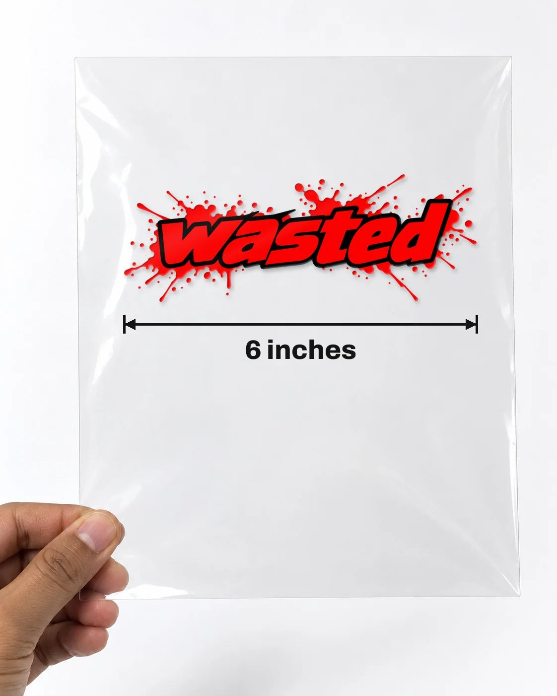 Wasted car patch on a car