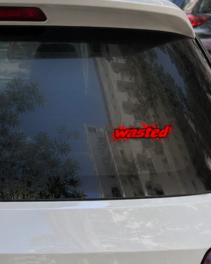 Wasted car patch on a car
