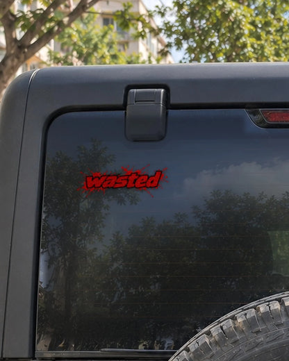 Wasted car patch on a car