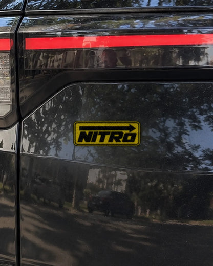 Nitro Boost car patch on a car