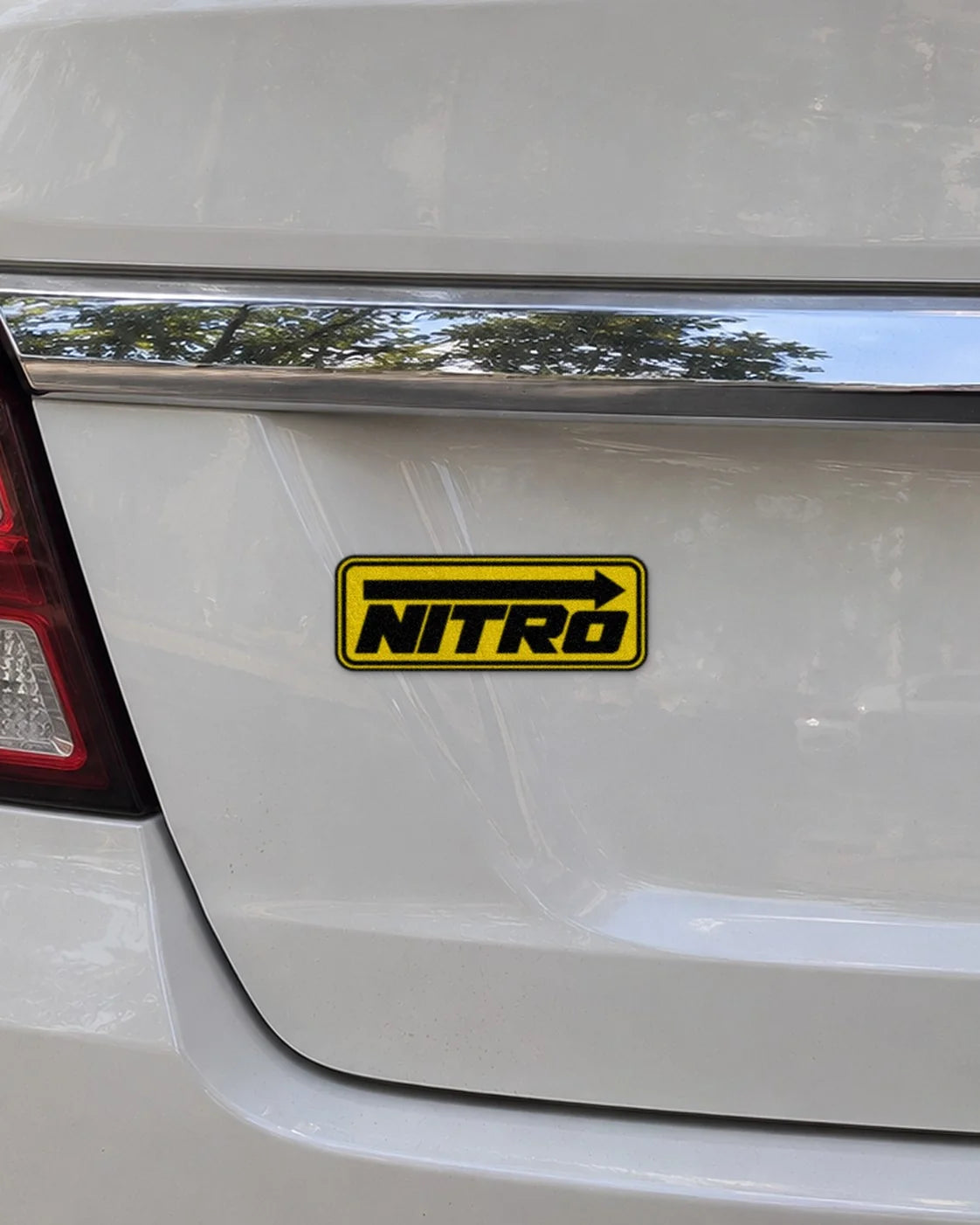Nitro Boost car patch on a car