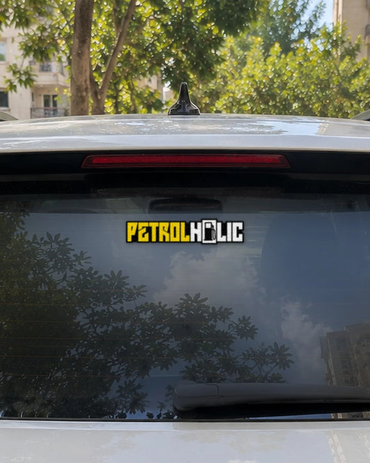 Petrolholic car patch on a car