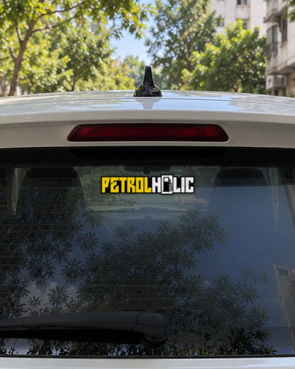Petrolholic car patch on a car