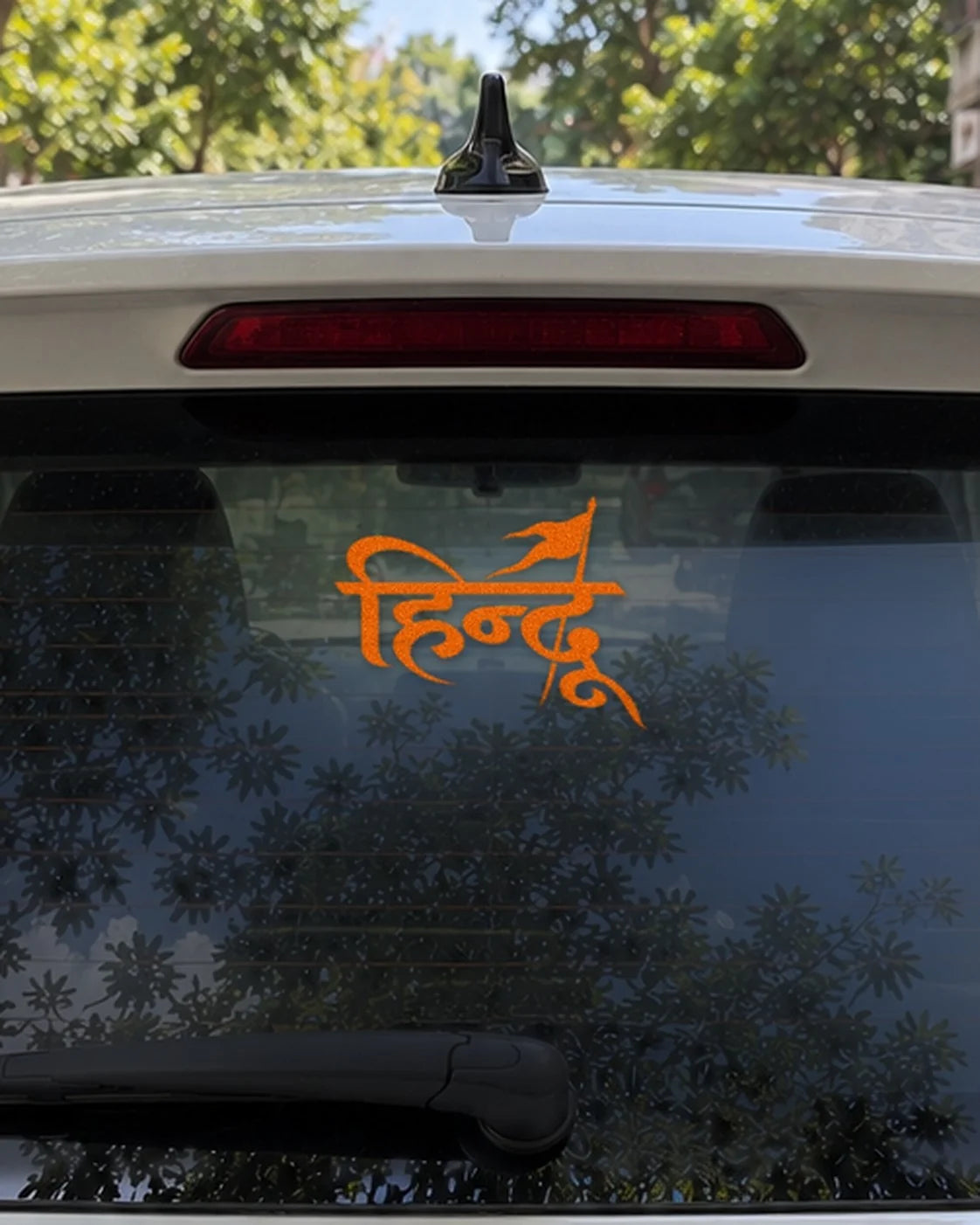 Hindu car patch on a car