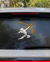 Ram Dhanush car patch on a car