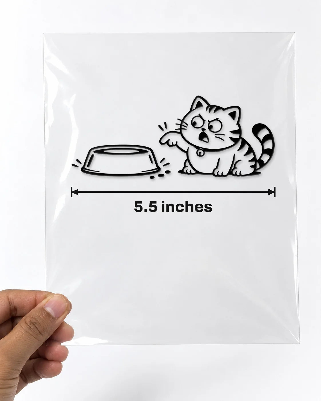 Hungry Cat car patch in black on a car