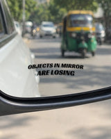 Mirror Losing car patch in black on a car