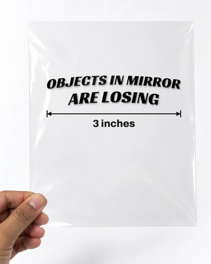 Mirror Losing car patch in black on a car