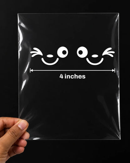 Wink Mirrors car patch in white on a car