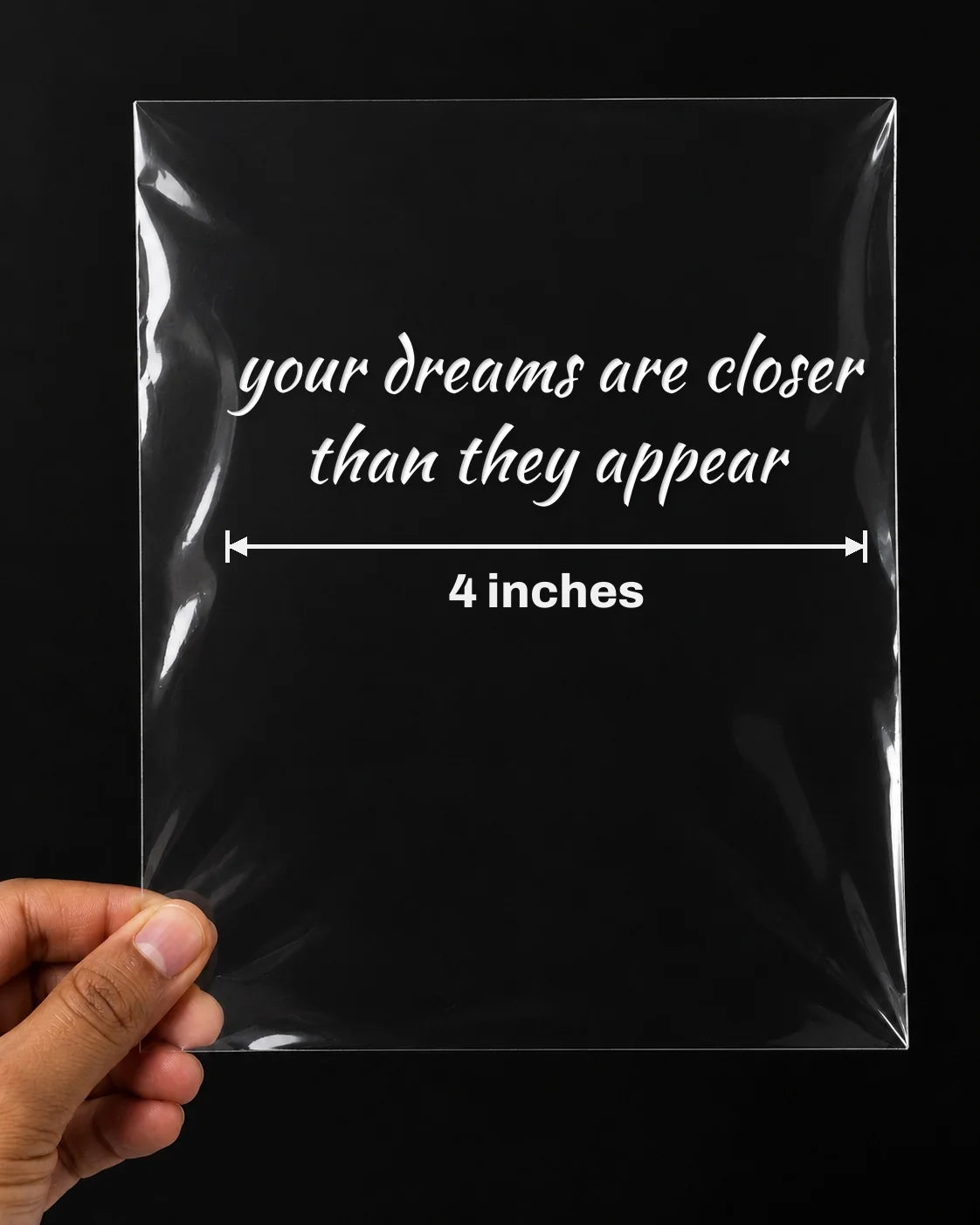 Dreams Closer car patch in white on a car