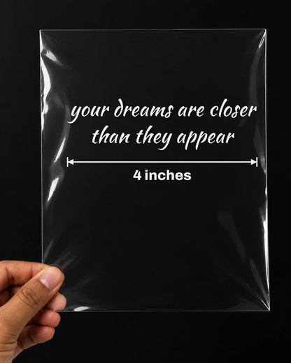 Dreams Closer car patch in white on a car