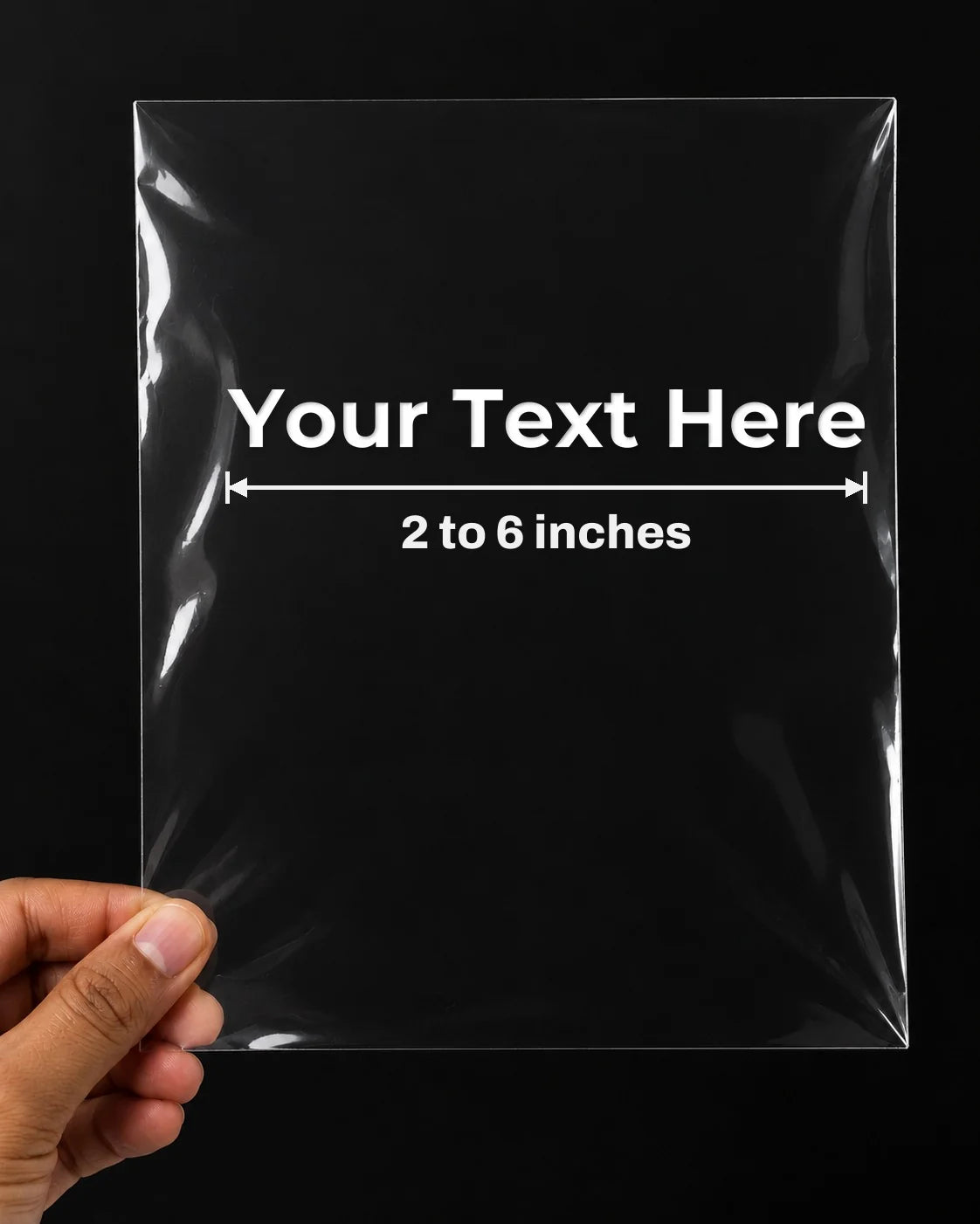 Custom text patch size 2 to 6 inches