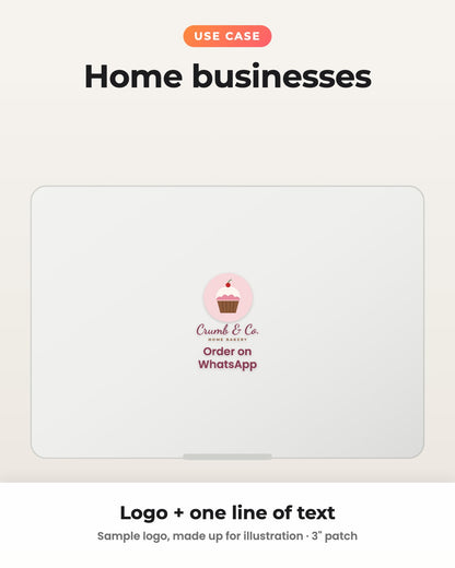 Your Business Logo on Your Laptop | Customised Hard Surface Patch