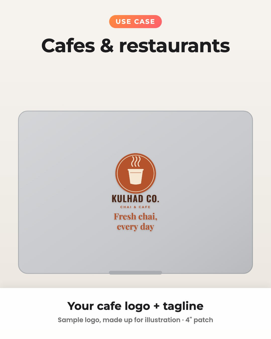 Your Business Logo on Your Laptop | Customised Hard Surface Patch