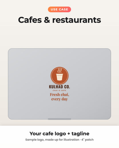Your Business Logo on Your Laptop | Customised Hard Surface Patch