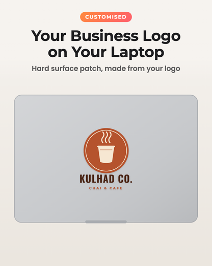Your Business Logo on Your Laptop | Customised Hard Surface Patch
