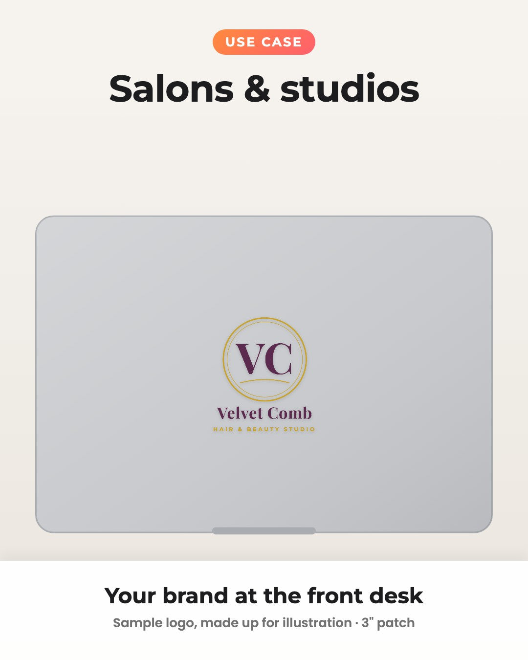 Your Business Logo on Your Laptop | Customised Hard Surface Patch