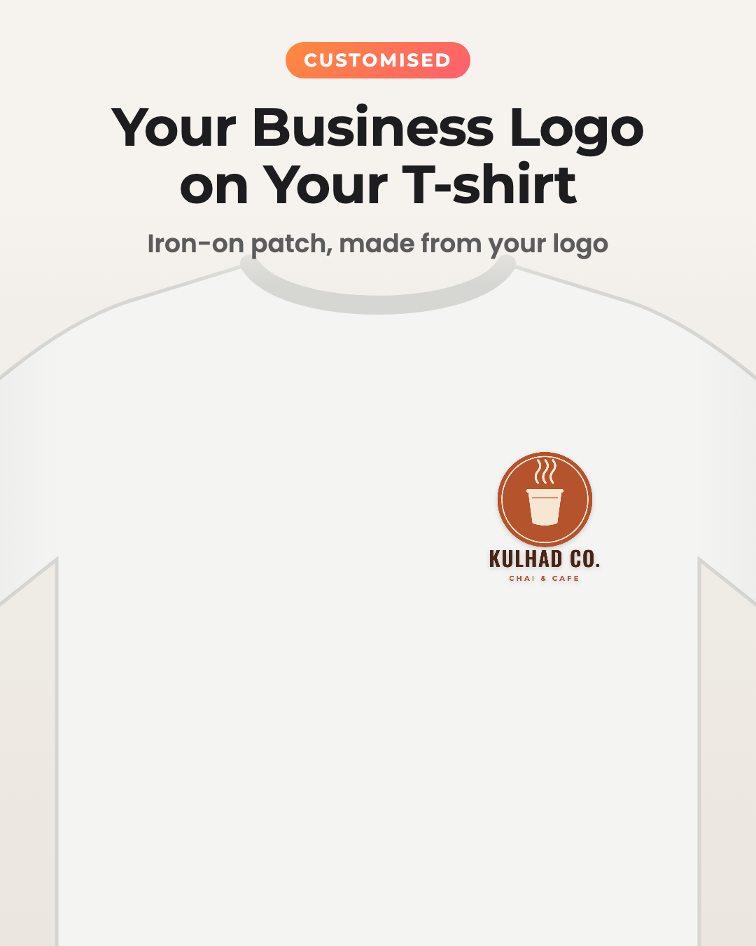 Your Business Logo on Your T-shirt | Customised Iron-on Patch