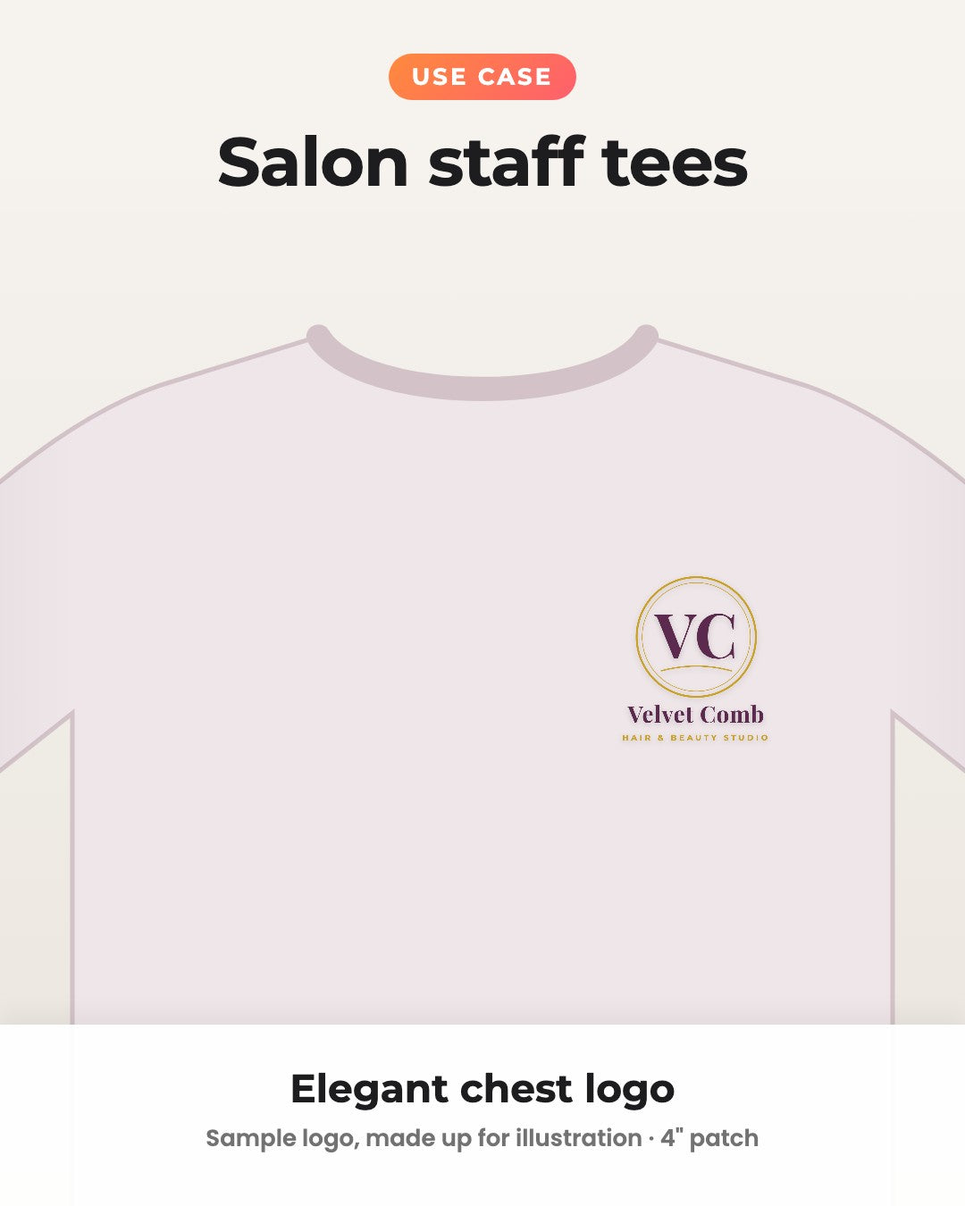 Your Business Logo on Your T-shirt | Customised Iron-on Patch