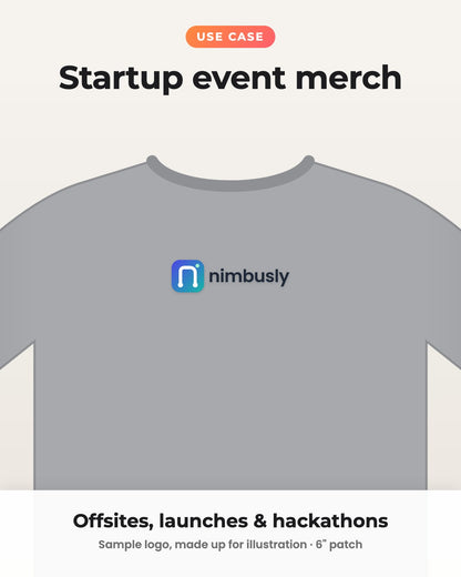 Your Business Logo on Your T-shirt | Customised Iron-on Patch