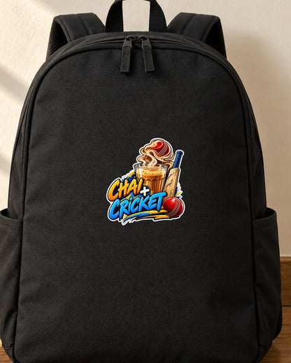 Chai Aur Cricket iron-on patch on clothes