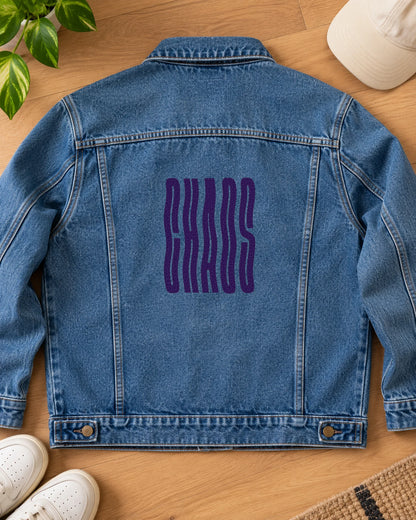 CHAOS iron-on patch on clothes