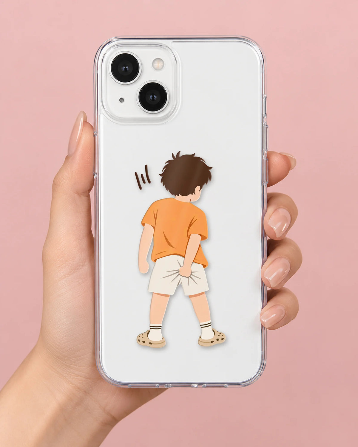 Cheeky Boy phone makeover pack on a phone case