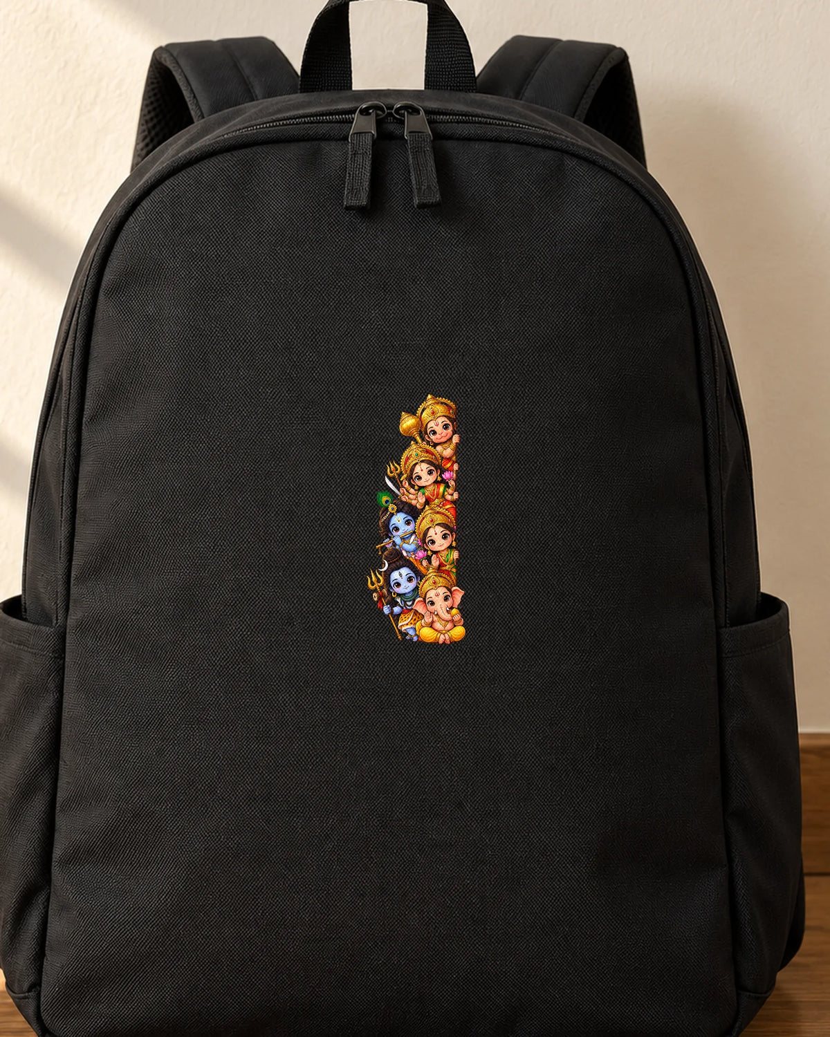 Peekaboo Bhagwan iron-on patch on clothes