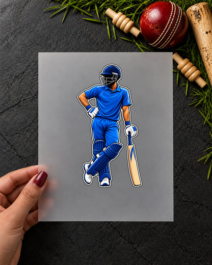 Chill Batsman iron-on patch in hand