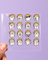 Chill Kitty mini hard surface patch sheet on clear film
