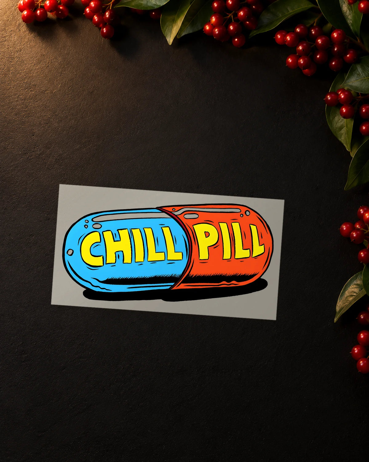 Chill Pill iron-on patch transfer