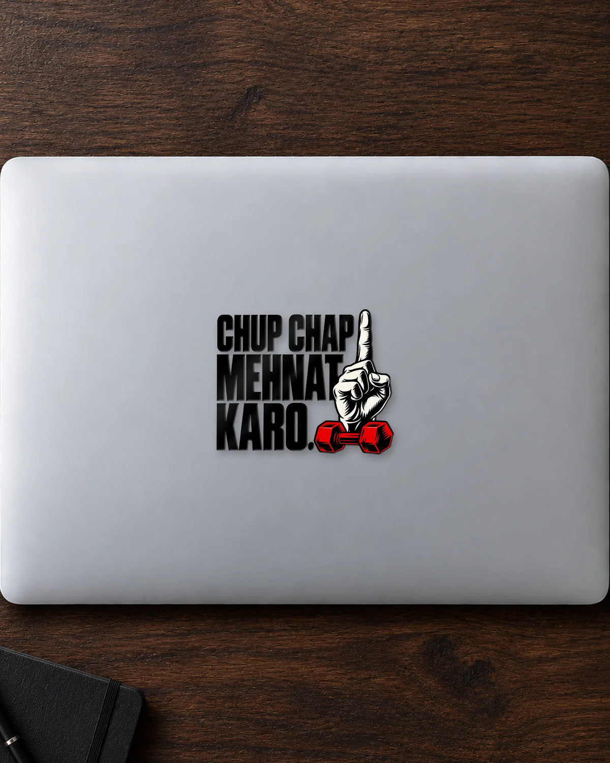 Chup Chap Mehnat hard surface patch mockup