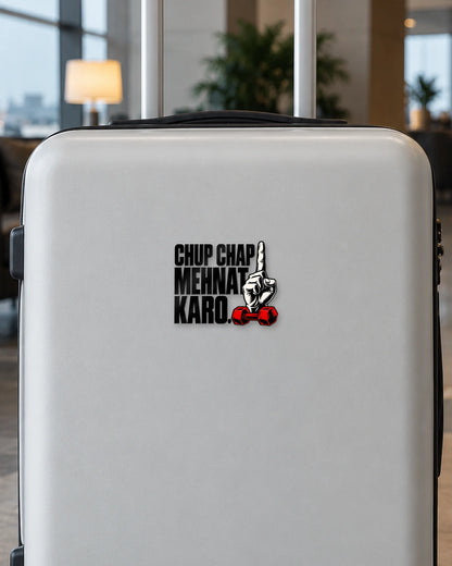 Chup Chap Mehnat hard surface patch mockup