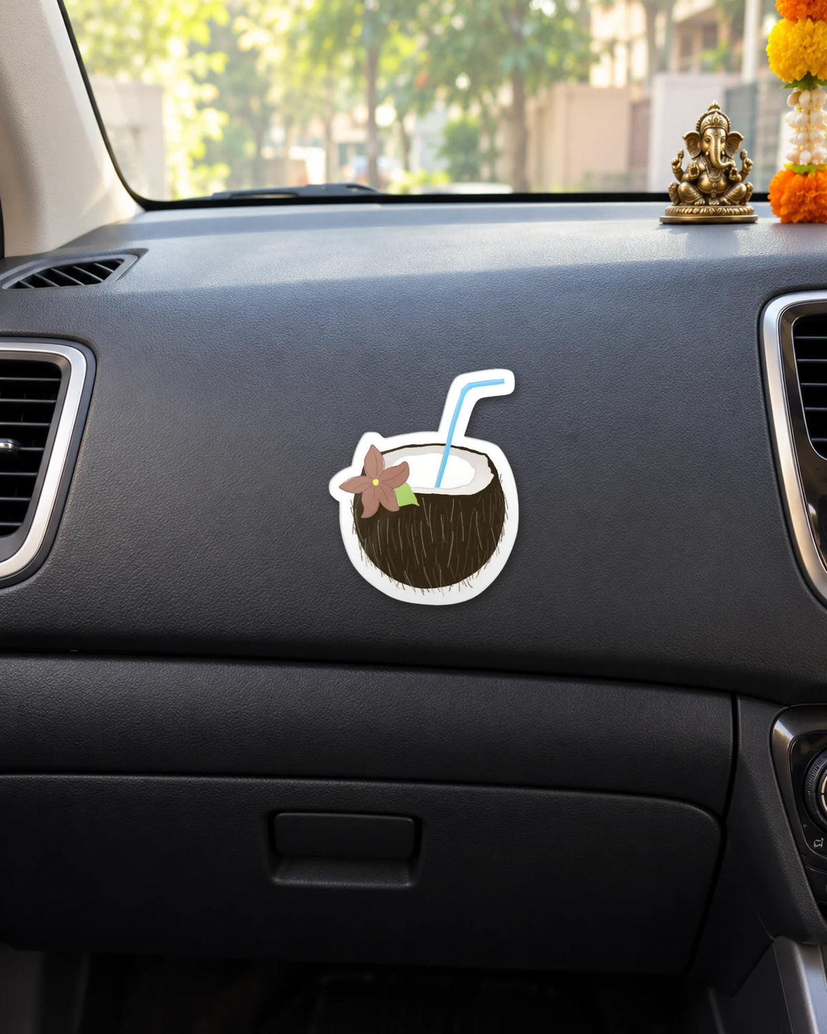 Coco Sippin’ sticker mockup