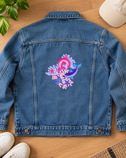 Coral Chorus iron-on patch on clothes