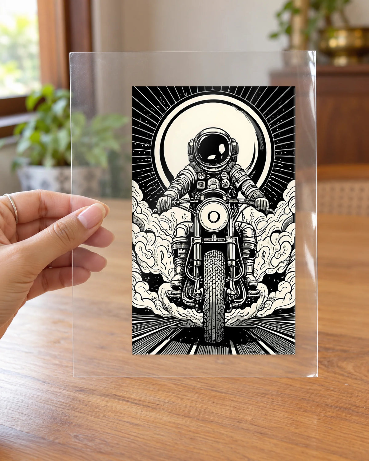 Cosmic Rider hard surface patch on clear film