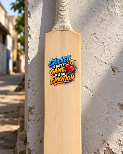 Cricket Is Emotion cricket bat patch on a bat