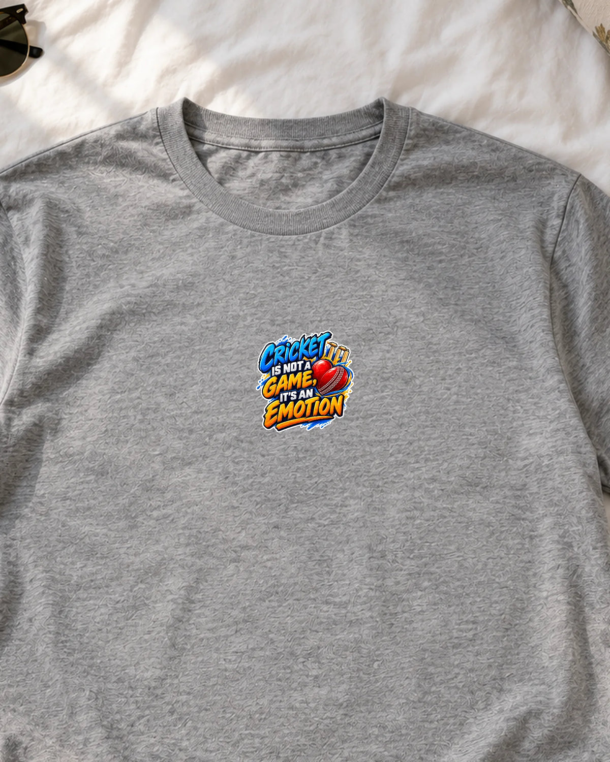 Cricket Is Emotion iron-on patch on clothes