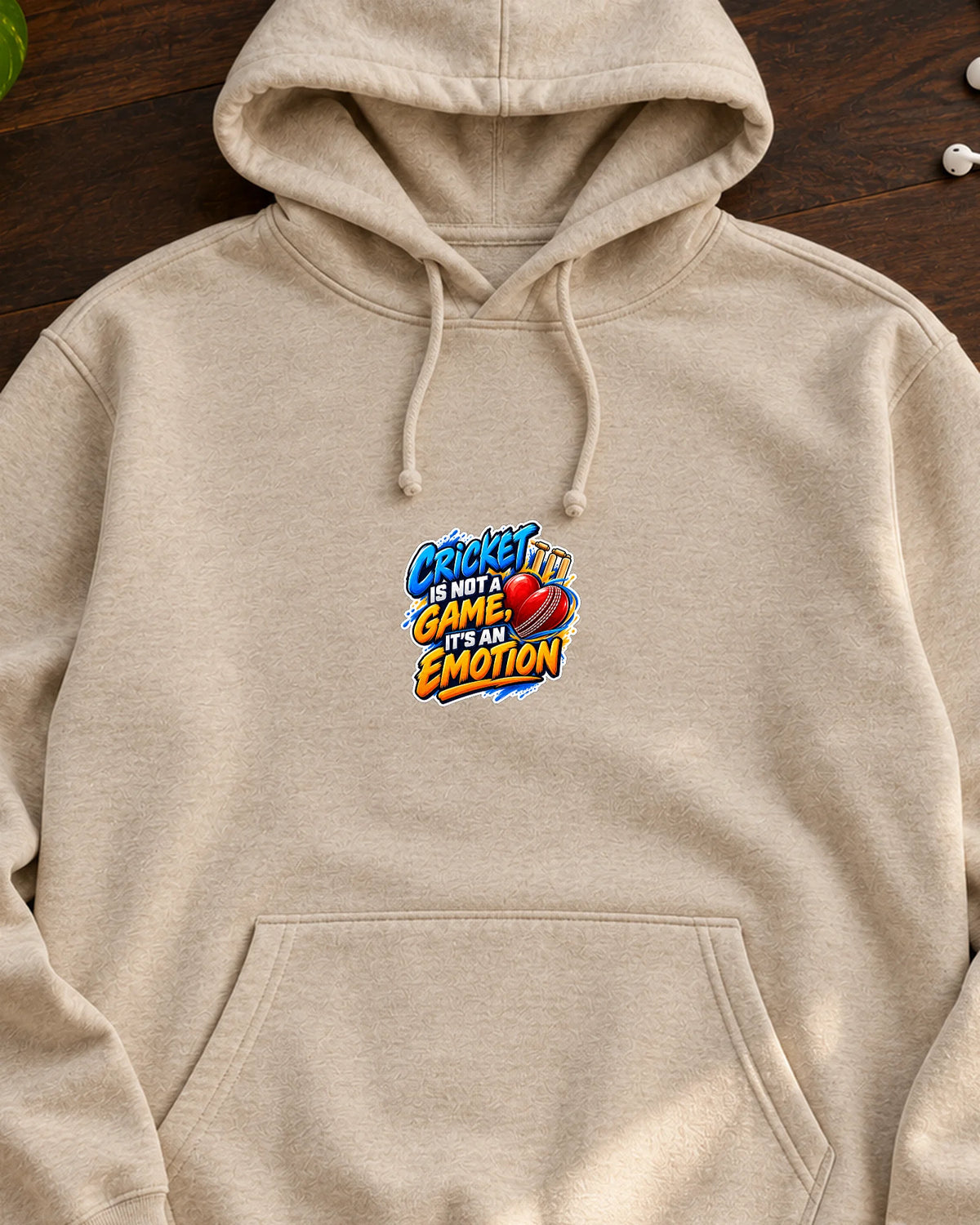 Cricket Is Emotion iron-on patch on clothes