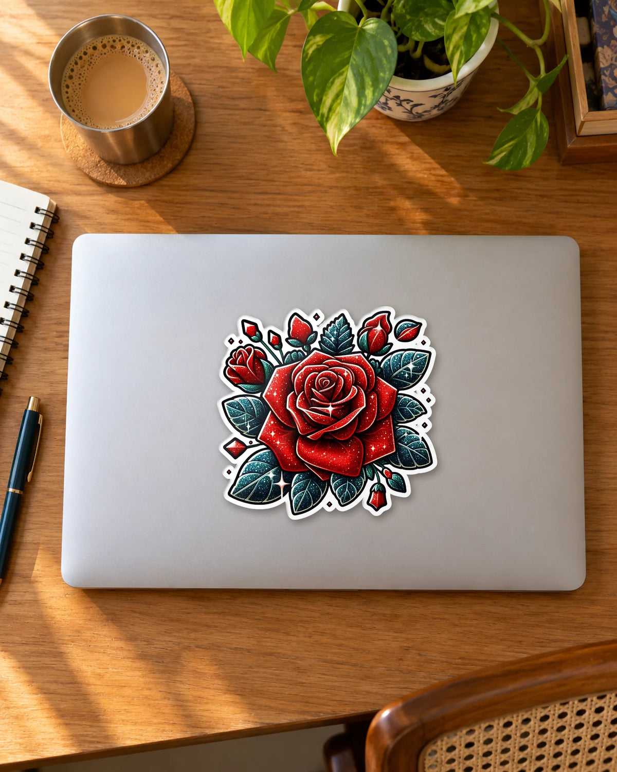 Crimson Bloom hard surface patch mockup