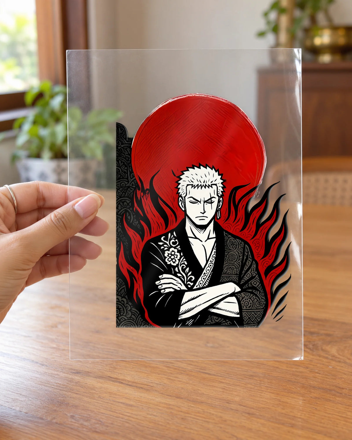 Crimson Flame Sentinel hard surface patch on clear film