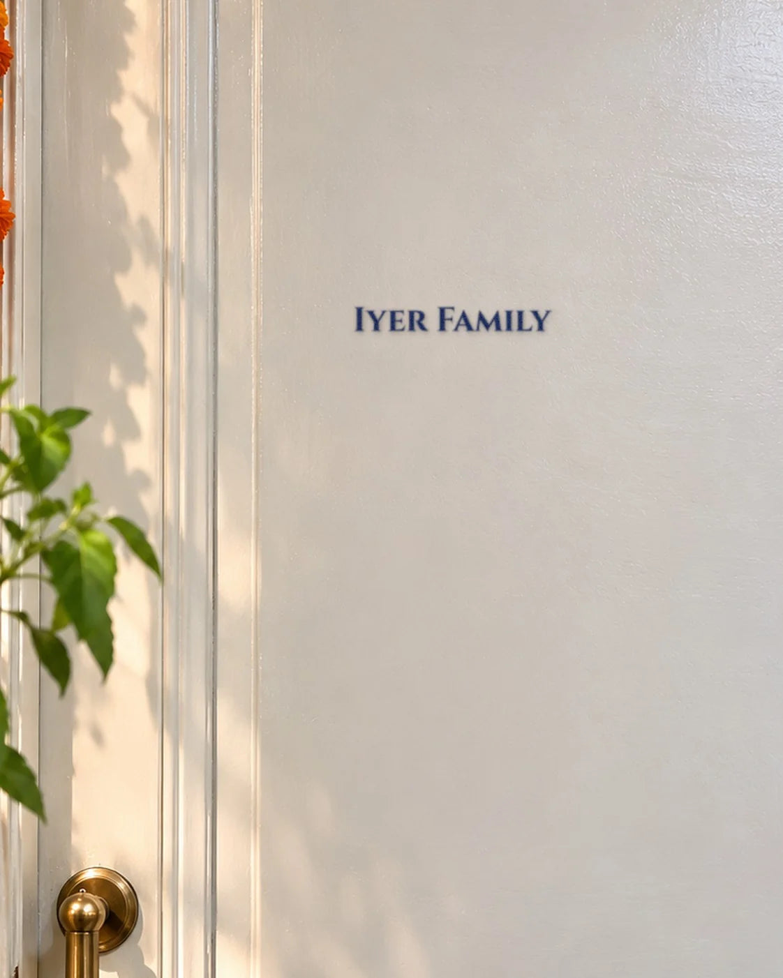Your family name on your main door, customised hard surface name patch