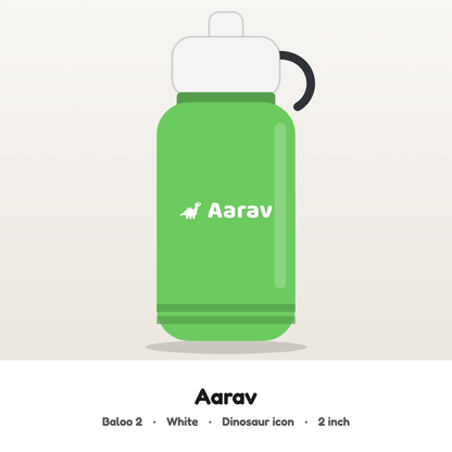 Your child's name on their school bottle, customised name patch