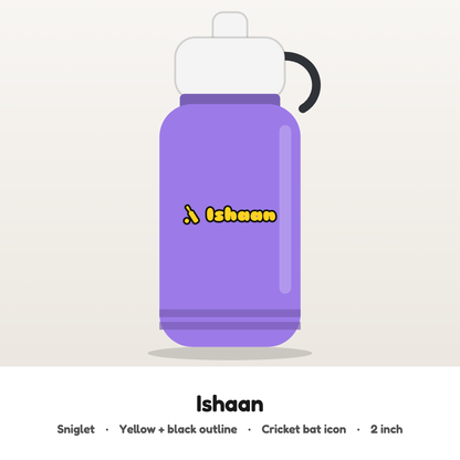 Your child's name on their school bottle, customised name patch