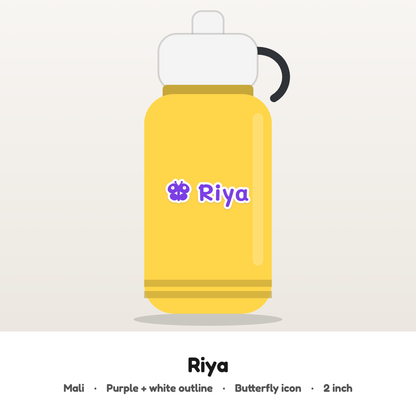 Your child's name on their school bottle, customised name patch