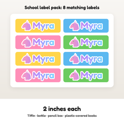 Your child's name on their school bottle, customised name patch