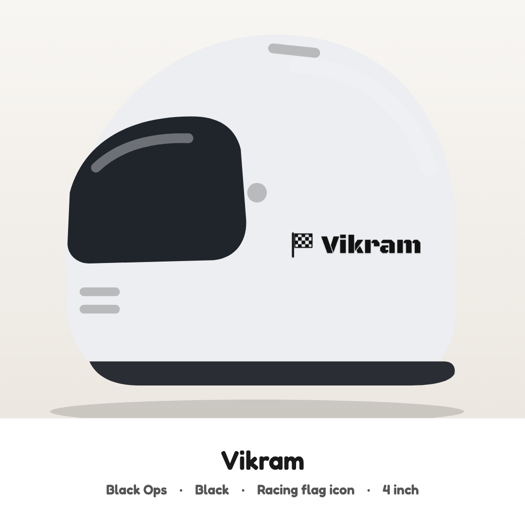 Your name on your helmet, customised hard surface name patch