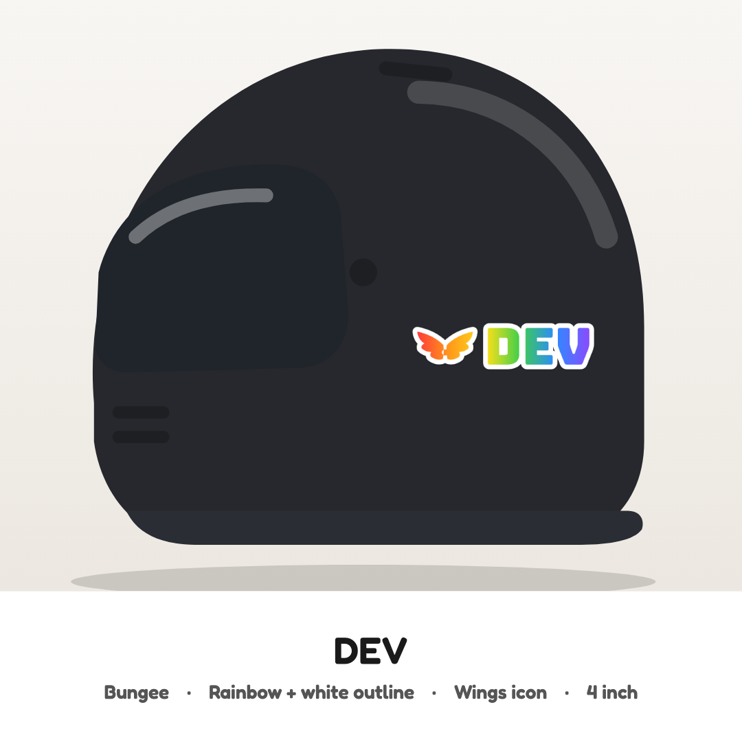 Your name on your helmet, customised hard surface name patch
